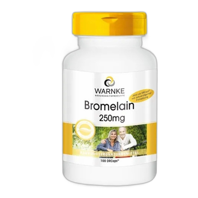 欧洲直邮Warnke德国菠萝蛋白酶250mg肠溶胶囊100粒消化健康亮氨酸