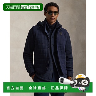海军蓝棉混纺绗缝连帽马 男士 自营欧洲直邮Ralph Lauren拉夫劳伦