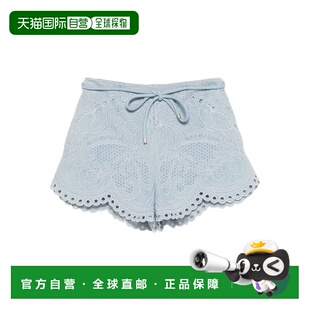 1h可退 香港直邮ZIMMERMANN 女士 Clear 蓝色短裤 7215ARS263ICES