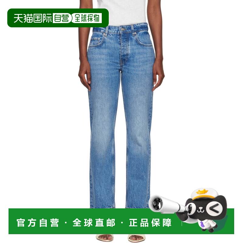 1h可退 香港直邮ANINE BING 女士 蓝色 Kate 牛仔裤 A0611158WHD7