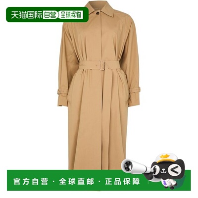 自营欧洲直邮MAXMARA麦丝玛拉 Epoche女士焦糖色棉系腰带长款长袖