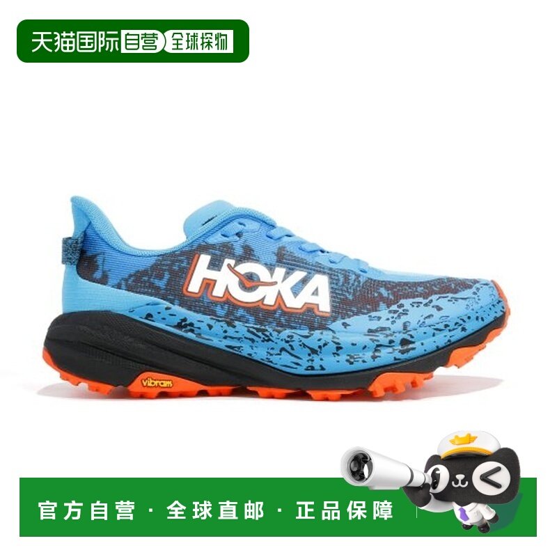 自营欧洲直邮HOKA SPEEDGOAT男士蓝色网布越野跑鞋