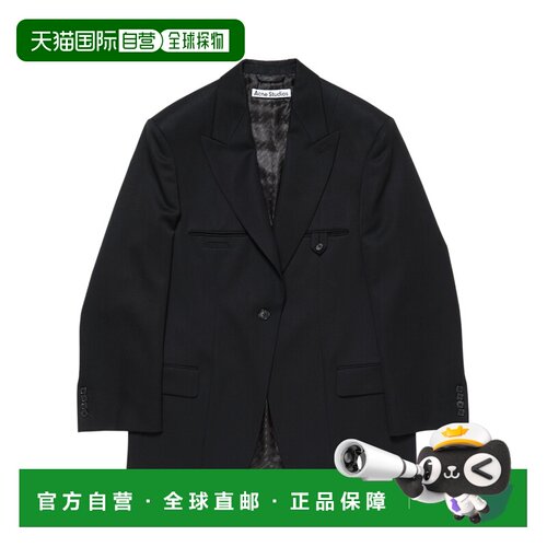 1h可退 香港直邮ACNE STUDIOS 女士西服 AH0322900 SS2026 黑色