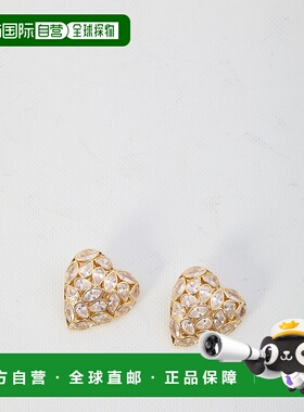 1h可退 香港直邮Self-Portrait 女士 精饰心形耳环 RS26617EGOLD