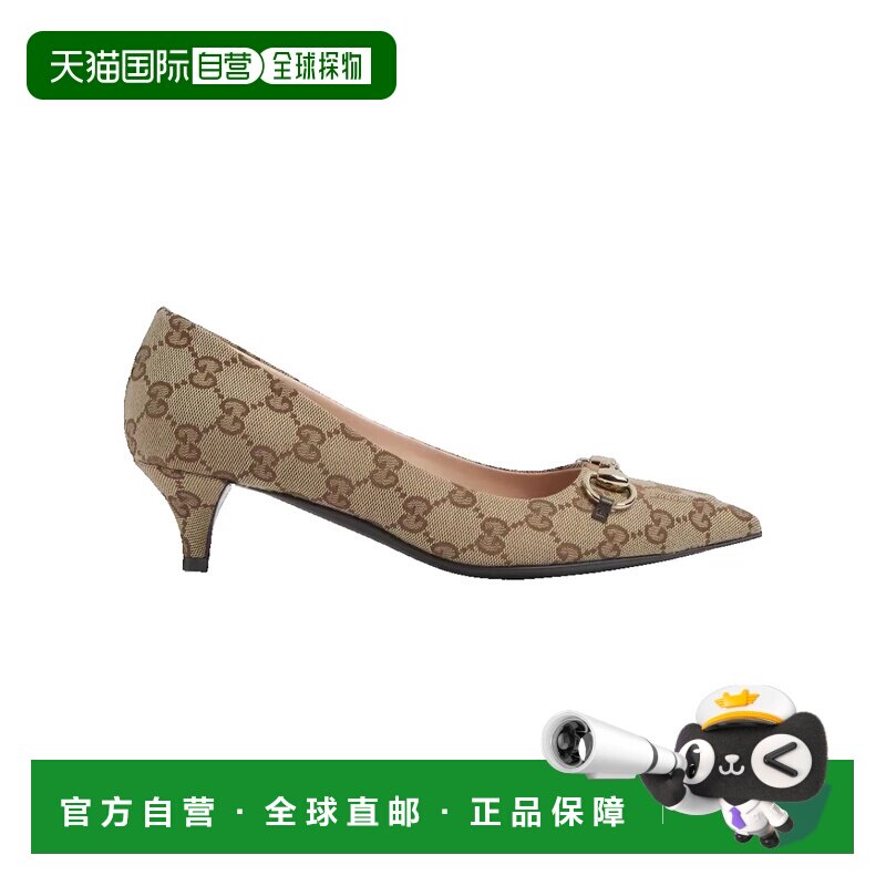 1h可退 Gucci 古驰 女士 马衔扣浅口鞋 853466KY980高跟女鞋单鞋图片