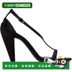 1h可退 香港直邮Givenchy 纪梵希 女士 黑色 Naked Satin 凉鞋 BE