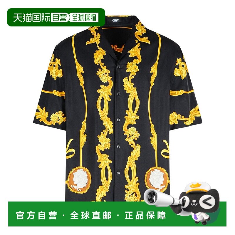 香港直邮Versace 翻领短袖衬衫 10039261A14187男装