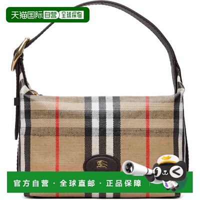 1h可退 香港直邮Burberry 巴宝莉 女士 棕色迷你 Highlands 单肩