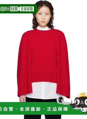 1h可退 香港直邮toteme 女士 红色 Crew Cape Knit 毛衣 261WRT06