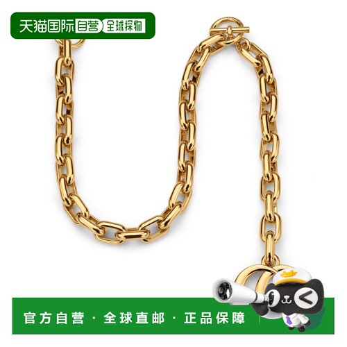 自营欧洲直邮GUCCI古驰 Double G女士金色黄铜铝腰带腰带包