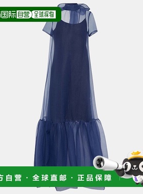 1h可退 香港直邮Staud 女士 Calluna 欧根纱睡裙 001405 blue蓝色