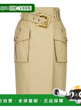 香港直邮Balmain 腰带半身裙 FF1LC270CF69a字裙