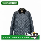 男士 自营欧洲直邮Burberry 博柏丽 海军蓝聚酯纤维格纹内衬翻领棉