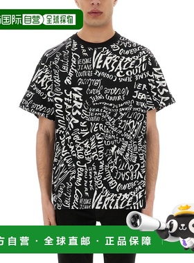 1h可退 香港直邮versace 范思哲 男士 LOGOMANIA T恤 78GAH6R0JS4