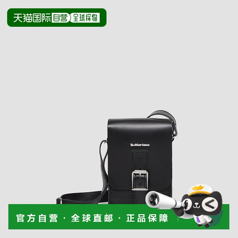 自营欧洲直邮DrMartens马丁大夫 男士黑色Kiev与Smooth皮革单肩包