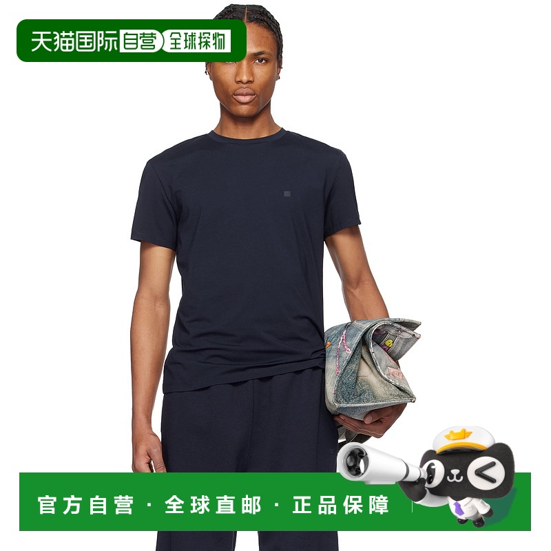 香港直邮Acne Studios 艾克妮 男士 海军蓝 Regular Fit T 恤 CL0