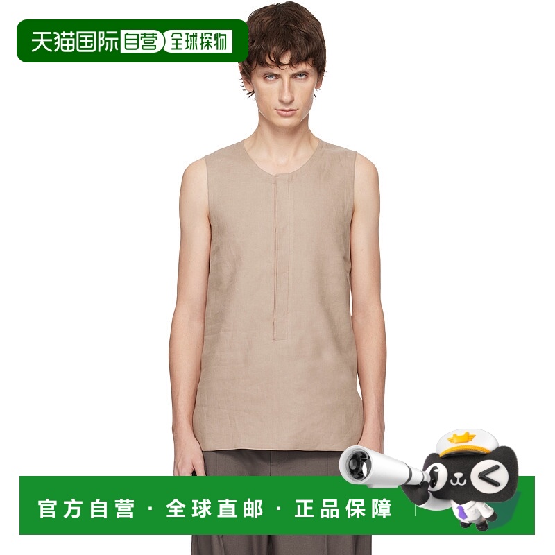 香港直邮zegna 杰尼亚 男士 驼色 Tank 衬衫 987135A98N9