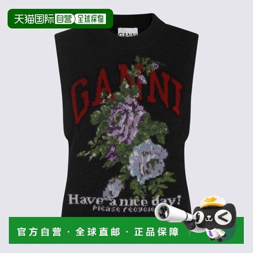 1h可退 欧洲直邮GANNI 女士背心吊带 K2596252 AW2025 花色 Sleev