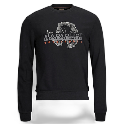 欧洲直邮Napapijri 男士 ICEBERG 卫衣 黑色