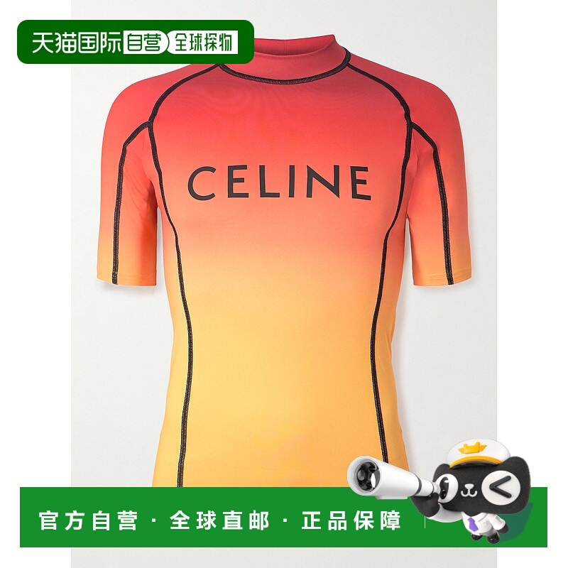 1h可退 香港直邮Celine 思琳 男士 冲浪短袖T恤 2X52M729Y