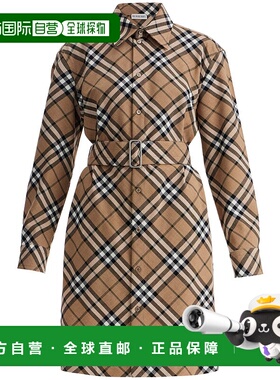 香港直邮Burberry 巴宝莉 女士 chemisier 格纹连衣裙 8095080