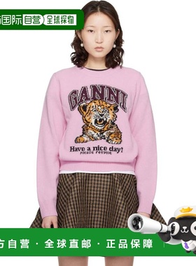 1h可退 香港直邮GANNI 甘尼 女士 粉色 Graphic Wool 毛衣 A1070