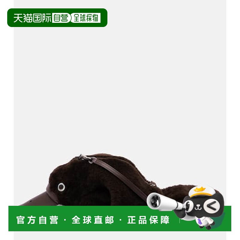 1h可退 香港直邮LOEWE 罗意威 女士 Platypus 迷你皮革饰边毛羊皮