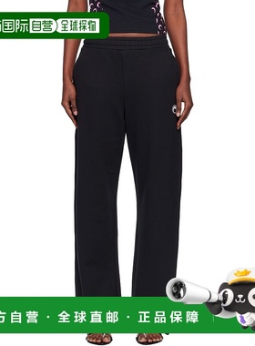 香港直邮Marine Serre 女士 黑色 Moon Logo Fleece 运动裤 UPA05