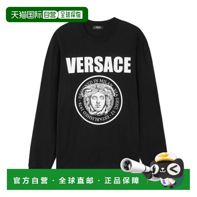 香港直邮Versace Medusa Rock长袖T恤 10139471A15084范思哲