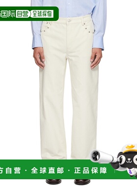 1h可退 香港直邮Valentino 华伦天奴 男士 灰白色铆钉长裤 7V3RBN