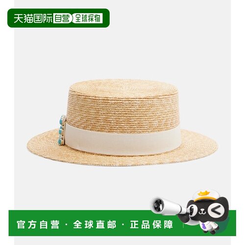 香港直邮ROGER VIVIER 罗杰 维维亚 女士 Tres Vivier boater 草