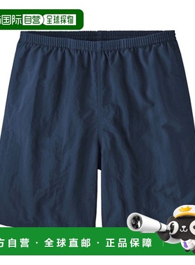 自营欧洲直邮PATAGONIA BAGGIES男士蓝色抽绳短裤休闲裤再生尼龙