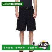 香港直邮Sacai 工装 男士 Overdyed 1h可退 Print 黑色 Floral 短