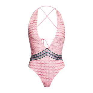 女士 米索尼 香港直邮MISSONI pink粉色 piece 泳衣 One 1h可退