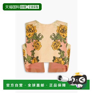 1h可退 香港直邮FARM RIO 女士 短款印花亚麻背心 333438DELICATE
