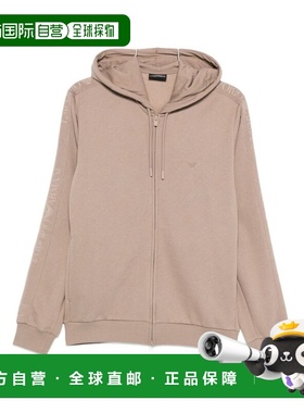 1h可退 香港直邮Emporio Armani 安普里奥 阿玛尼 男士 灰色连帽