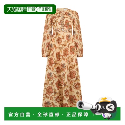 Zimmermann 长袖连衣裙长裙 8439DSS261 【付后1h可退】