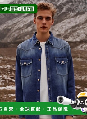 香港直邮Burberry 巴宝莉 男士 长袖纽扣牛仔衬衫 8071542博柏利