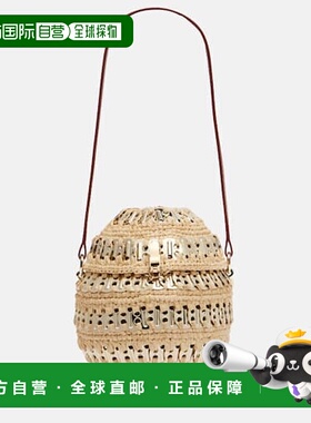 1h可退 香港直邮Rabanne 女士 1969 精饰拉菲草编织肩包斜挎包