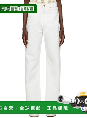 1h可退 香港直邮GOLDEN GOOSE 女士 白色 Wide-Leg 牛仔裤 GWP014