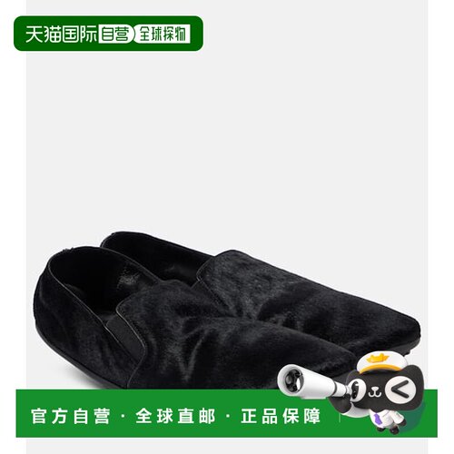 1h可退 香港直邮The Row 女士 Vincit 小马毛便鞋 black黑色 舒适