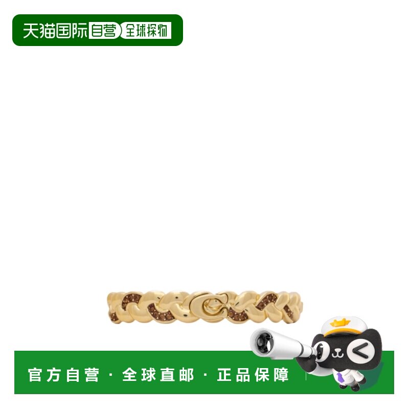 香港直邮COACH 女士手链手镯 37557605710 SS2026 金色 晶饰手环