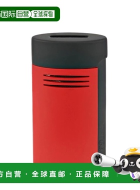 自营欧洲直邮S.T.Dupont法国都彭MEGAJET系列哑光黑漆面红拼色打