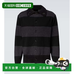 香港直邮Simone 男士 Rocha 罗莎 精饰条纹羊毛针织 蒙娜 1h可退