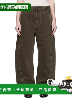 香港直邮Lemaire 女士 绿色 Twisted Belted 牛仔裤 PA326LD1062