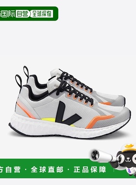 自营欧洲直邮VEJA Condor系列黑色/浅灰色再生聚酯纤维V标识运动