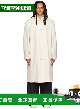 1h可退 香港直邮Jil Sander 吉尔 桑达 男士 白色印花大衣 J23AA0