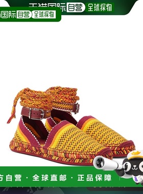 1h可退 香港直邮Chloe 蔻依 女士 Meril 帆布面凉鞋 000767