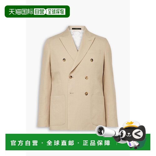 香港直邮Paul Smith 保罗 史密斯 男士 双排扣亚麻西装外套 M1R23