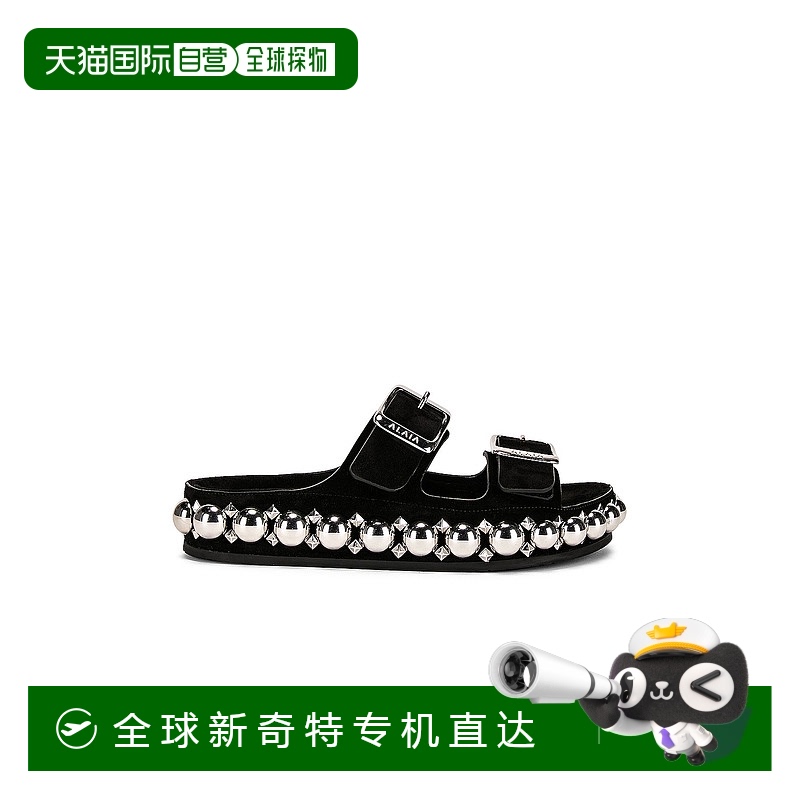 1h可退 香港直邮Alaia 女士 Bombe 凉拖 AA3M035CK119 black黑色